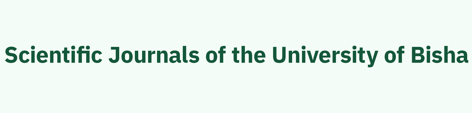 Scientific Journals of the University of Bisha